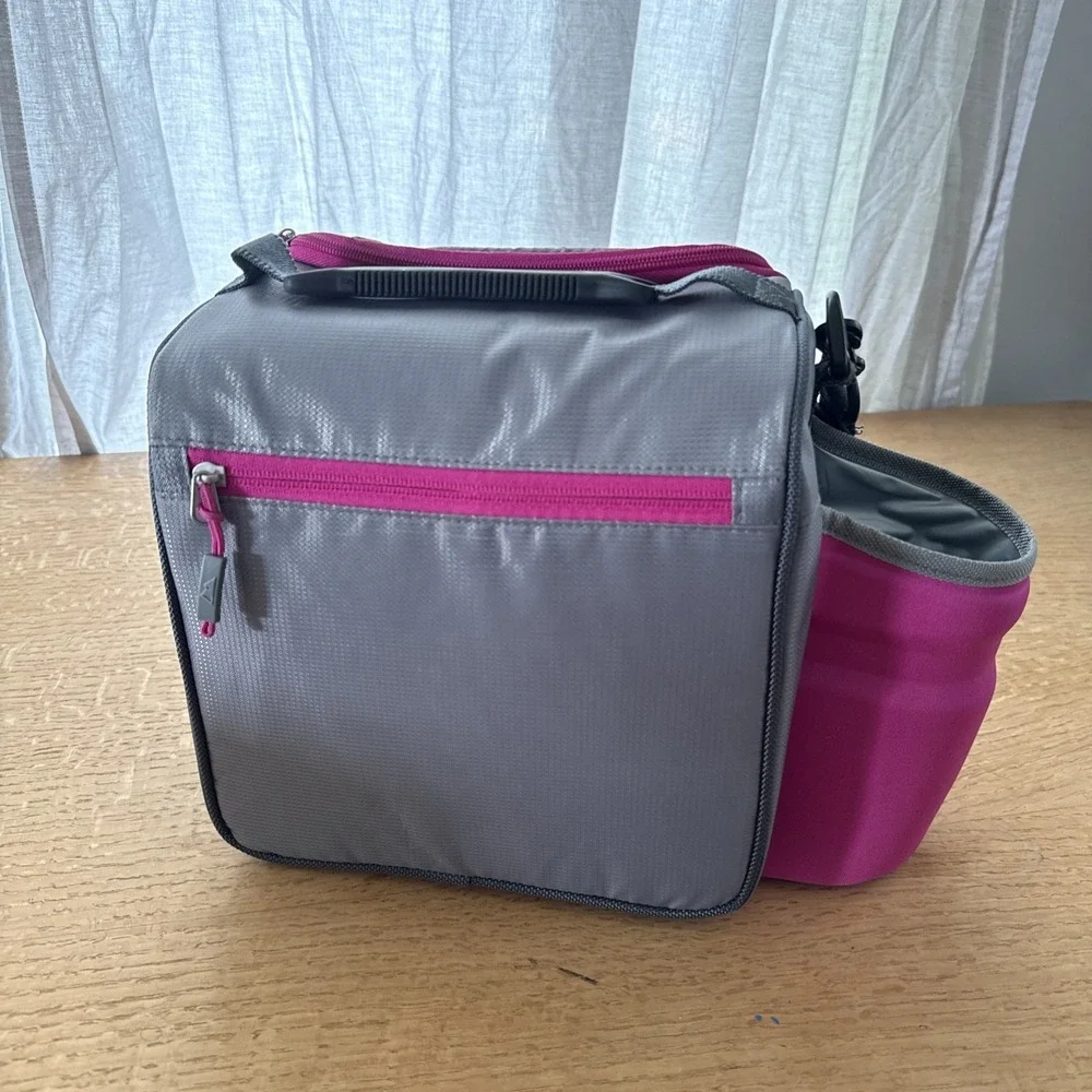 Arctic Zone Pro Multi Compartment Lunch Bag Pink & Gray Color Combo